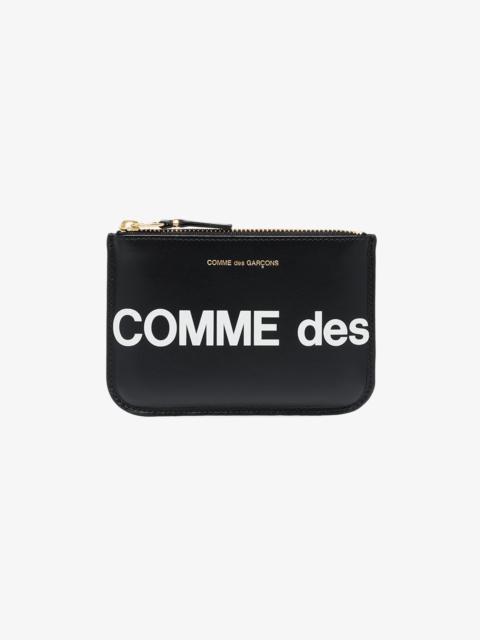 Comme Des Garçons black logo leather wallet
