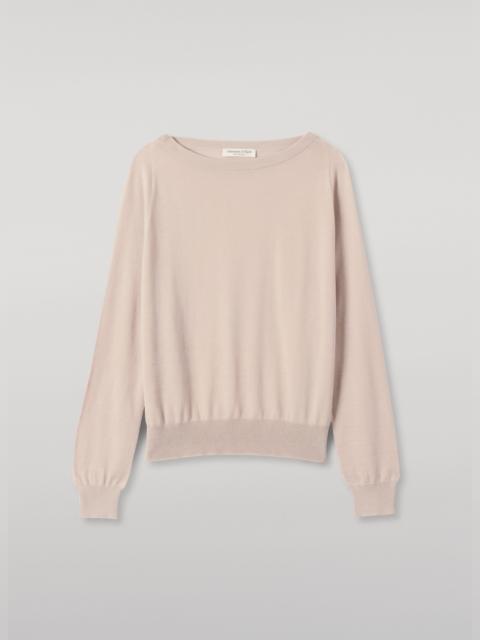 Johnstons of Elgin Finola Cream Superfine Cashmere Jumper
