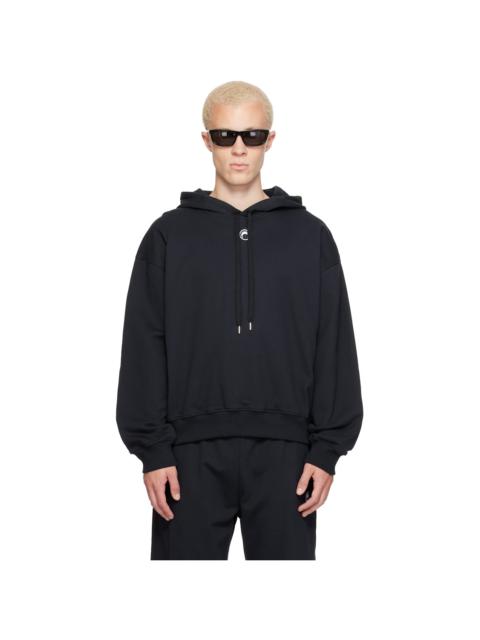 Marine Serre Black Moon Logo Hoodie
