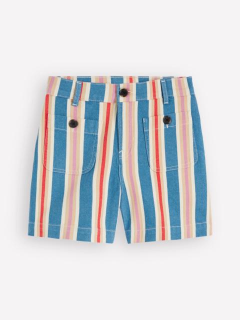 BODEN Primrose Denim Shorts-Stripe