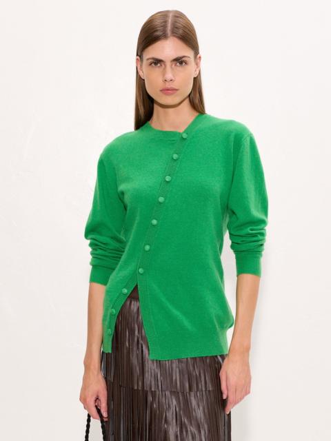 SIMONMILLER Ada Asymmetrical Cardigan In Grass Green