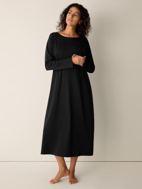 EILEEN FISHER Organic Cotton Interlock Bateau Neck Sleep Dress