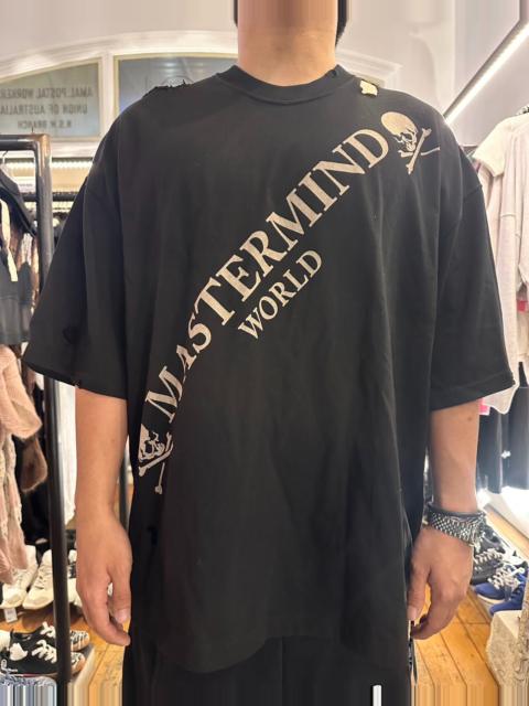 MASTERMIND WORLD Mastermind World 2024 ORIGINAL Suvin Giza SCENE.XII Black Skull Print Cotton T-Shirt
