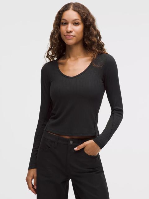 lululemon Hold Tight Micro-Rib V-Neck Long-Sleeve Shirt