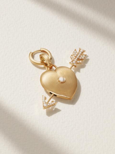 MARIE LICHTENBERG Caur Percé Convertible 18-karat Gold Diamond Single Hoop Earring