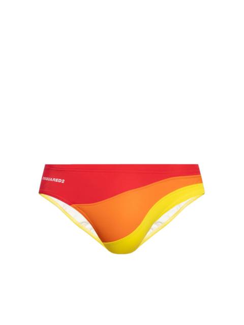 colour-block swimming trunks
