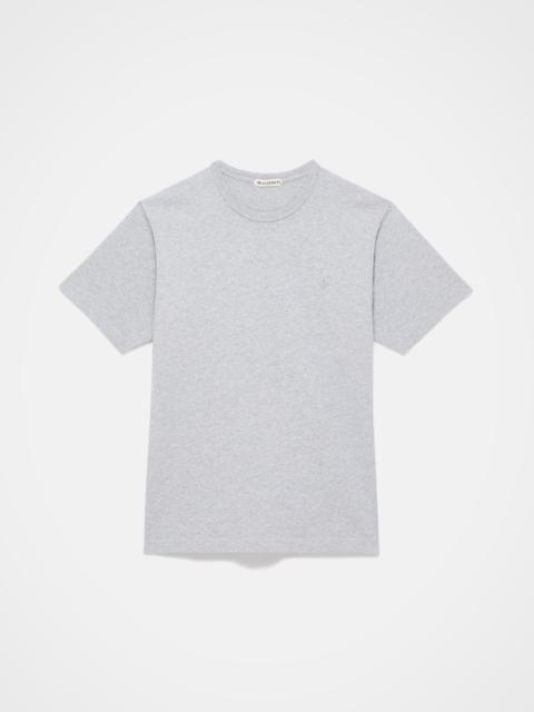 JW Anderson EMBROIDERED ANCHOR T-SHIRT IN MID GREY MELANGE