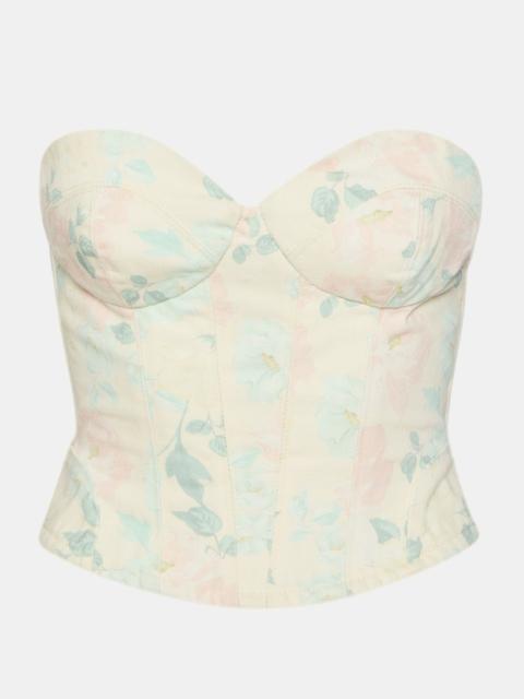 STEVE MADDEN ROSELIA CORSET TOP PEACH BEIGE
