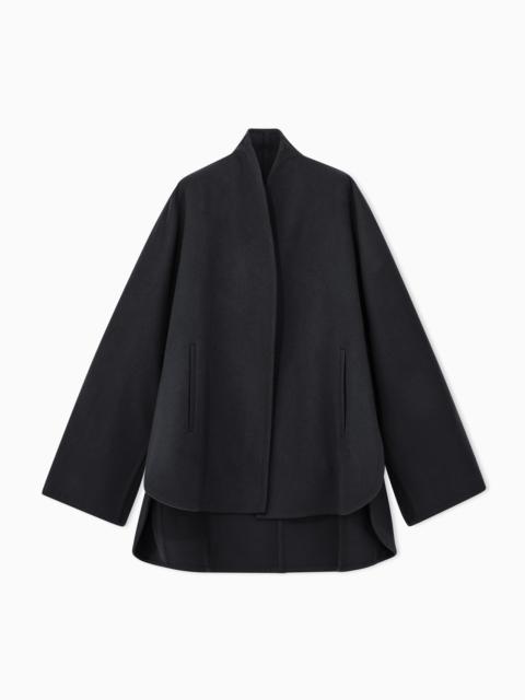 GIORGIO ARMANI PEA COAT IN HEAVY DOUBLE CASHMERE WITH A SHAWL COLLAR
