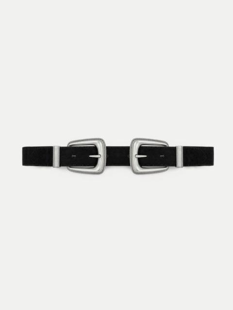 VERONICA BEARD DOUBLE-BUCKLE ARCH WAIST BELT