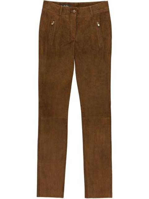 Loro Piana straight-leg lambskin trousers