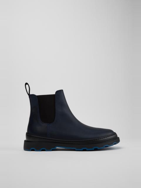 CAMPER Brutus+ Blue Nubuck Ankle Boots for Men.
