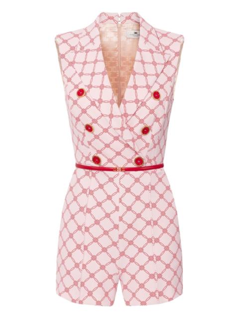 ELISABETTA FRANCHI double-breasted logo-print playsuit