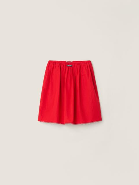 Miu Miu Slubbed poplin skirt