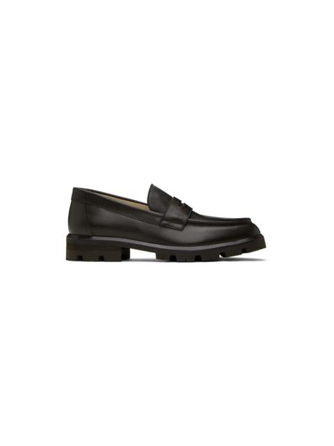 LEGRES Brown Strap Loafers
