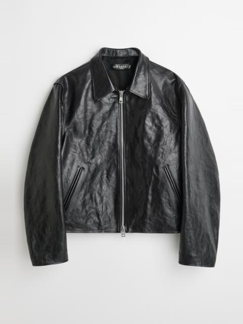 Our Legacy Mini Jacket Top Dyed Black Leather