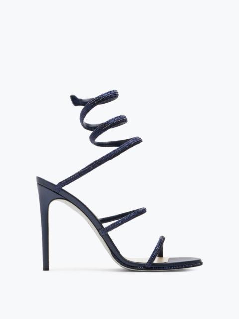 RENE CAOVILLA Cleo Crystal Midnight Blue Sandal 105