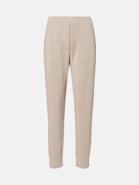 Brunello Cucinelli Ribbed-knit cashmere-blend tapered pants