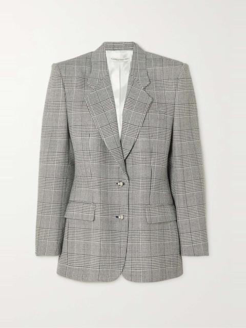 Alessandra Rich Prince of Wales checked wool blazer