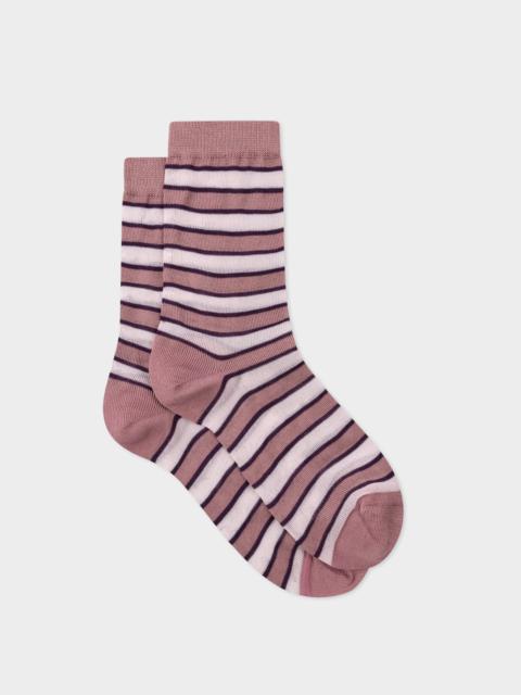 Paul Smith Women's Mauve Stripe Socks