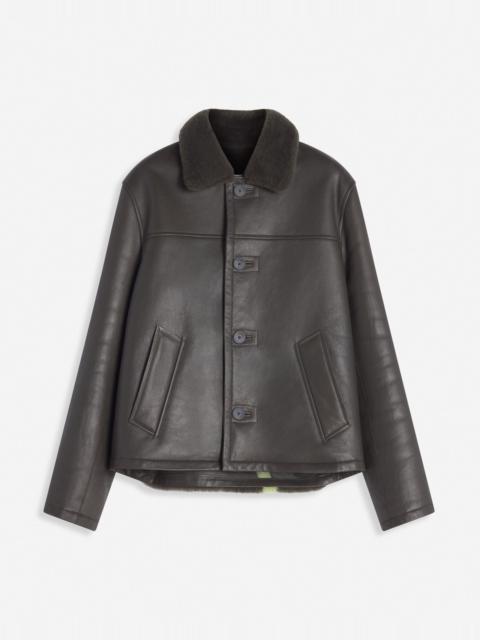 Lanvin SHEARLING JACKET WITH INTARSIA PRINT