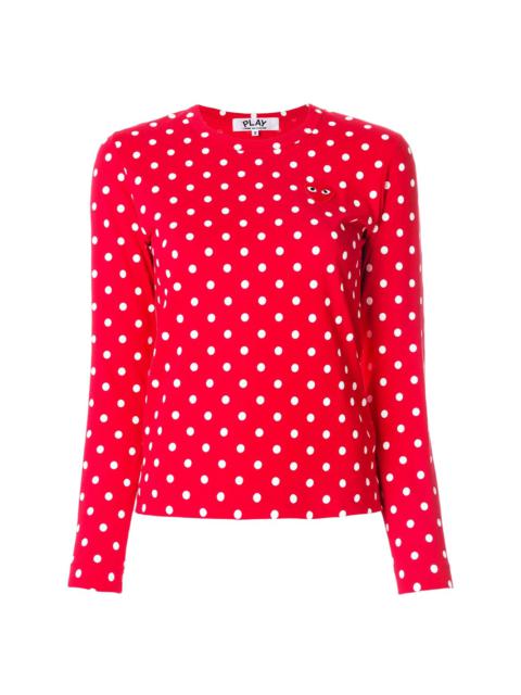 Comme des Garçons PLAY polka dot heart logo T-shirt