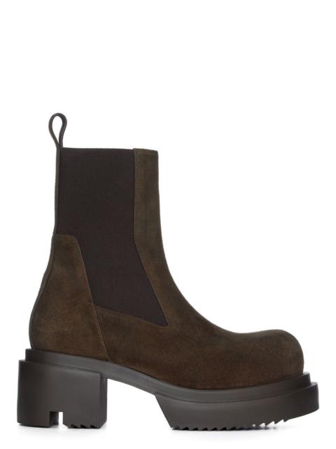 Beatle Bogun Exaggerated-Sole Suede Chelsea Boots Brown