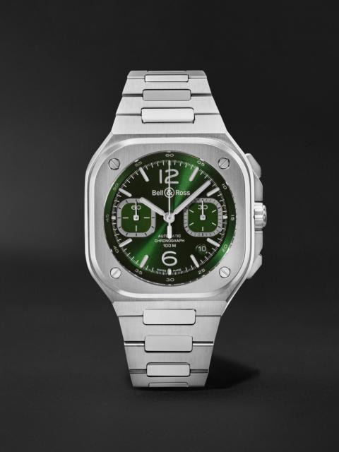Bell & Ross BR 05 Automatic Chronograph 42mm Stainless Steel Watch, Ref. No. BR05C-GN-ST/SST Green