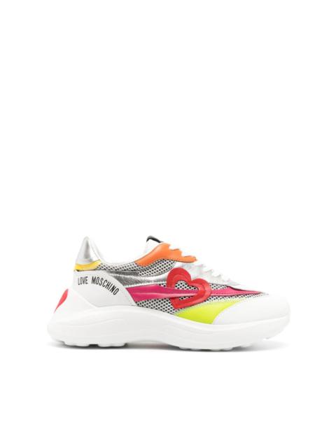 Moschino colour-block panelled leather sneakers
