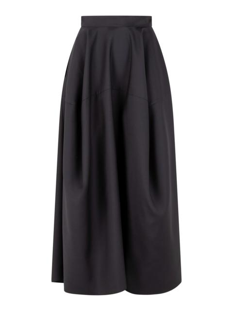 HEIRLOME Emilia Voluminous Silk-Wool Skirt black