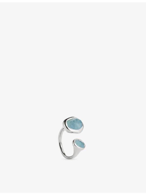 MONICA VINADER Odyssey Gemstone Sterling-Silver And Aquamarine Ring