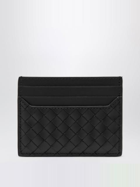 Bottega Veneta Small Intrecciato card holder in calf leather, black