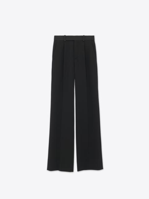 SAINT LAURENT tuxedo pants in grain de poudre