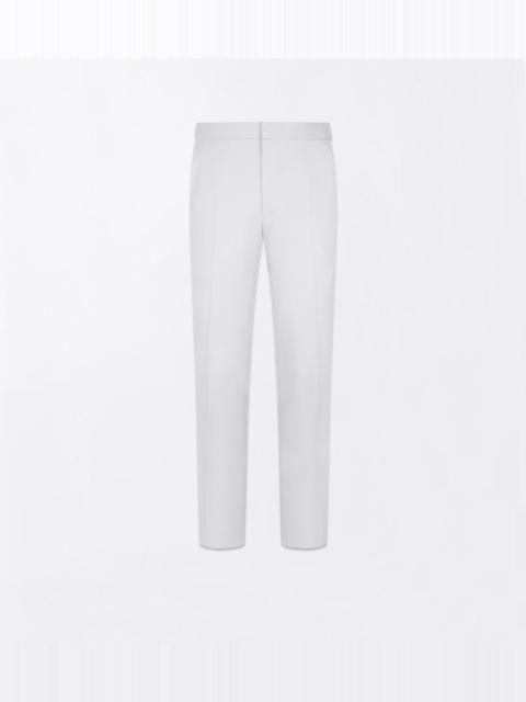 TOM FORD MILITARY WOOL SATIN FLAT FRONT PANT