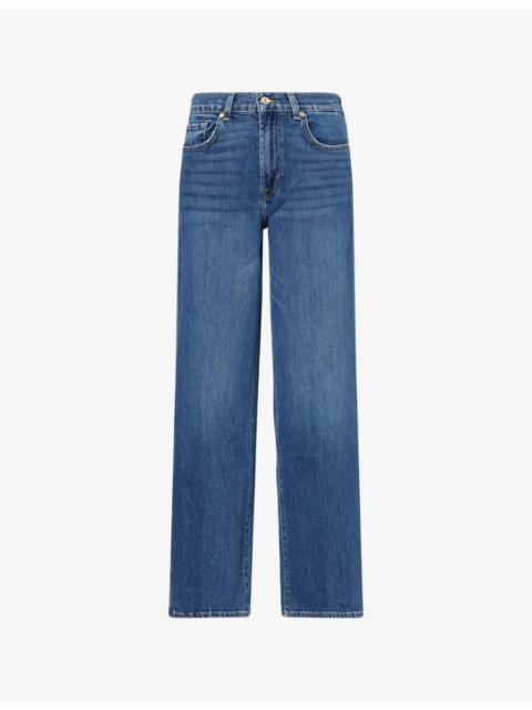 7 For All Mankind Stovepipe Straight-Leg Denim Jeans