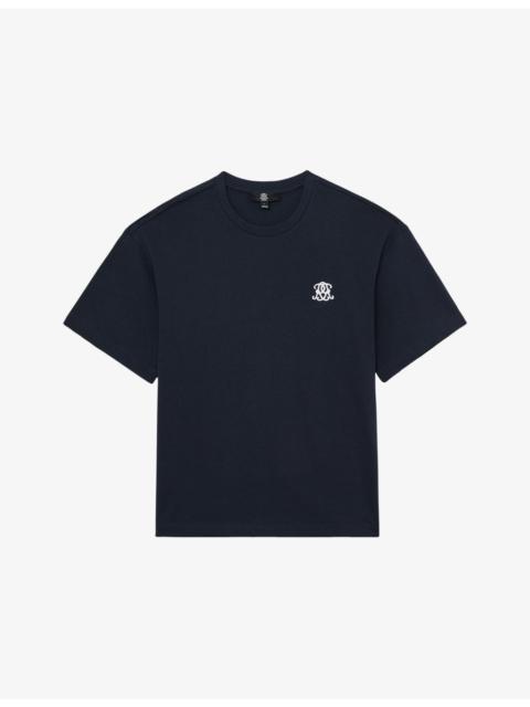 REISS Rainer Logo-Embroidered Cotton-Jersey T-Shirt