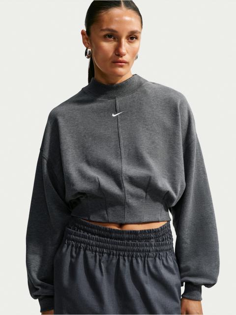 Nike Nike Studio Fleece Lightweight Women's Oversized Cropped Pleated Crew