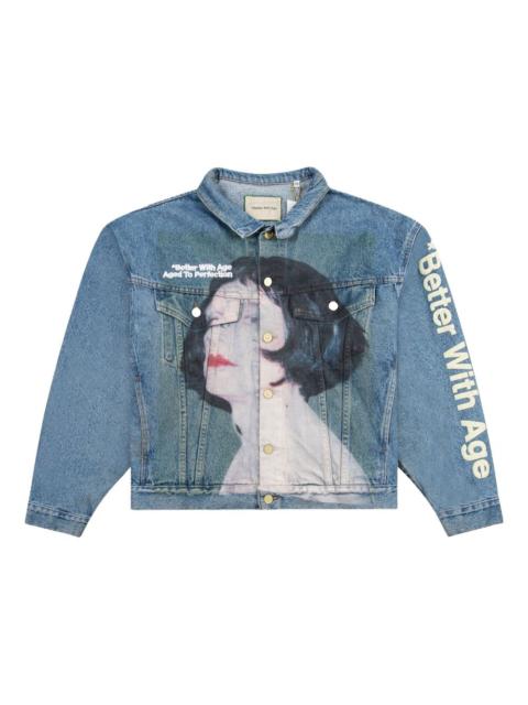 *Better With Age Brandy graphic denim jacket