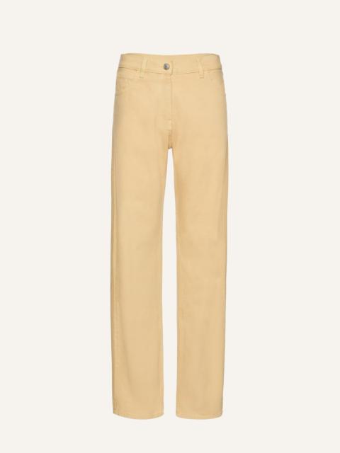 MAGDA BUTRYM Straight leg denim pants in beige