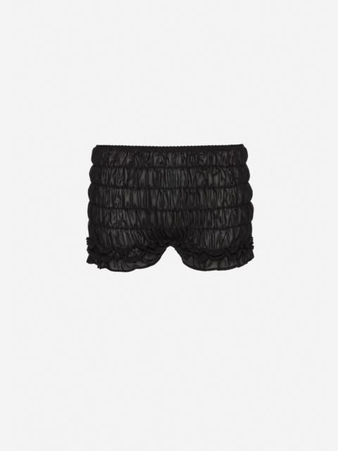 MAGDA BUTRYM Shirred short briefs in black