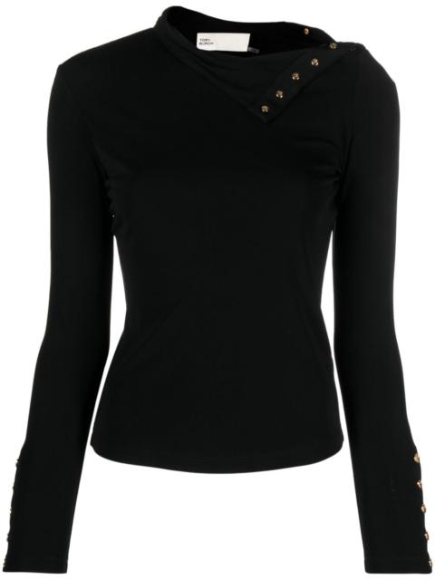 TORY BURCH high-neck jersey top