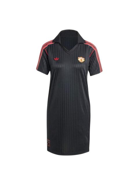 adidas (WMNS) adidas Manchester United Terrace Icons Dress 'Black Red' JF0385