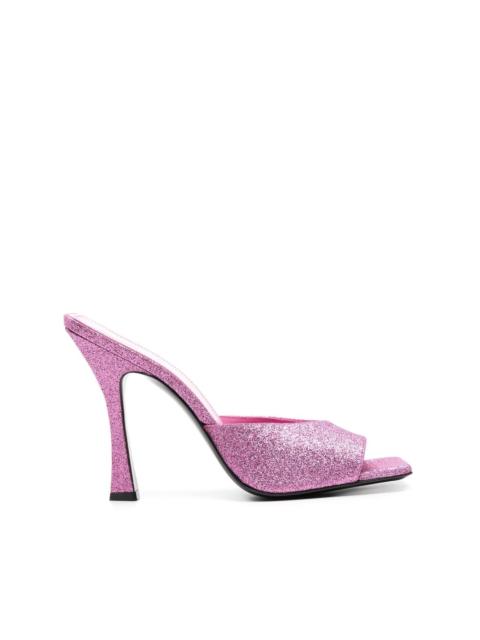 THE ATTICO glittered high-heeled mules