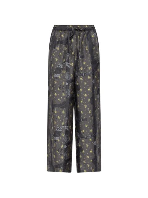 GANNI floral-pattern trousers