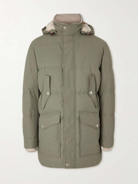 Brunello Cucinelli Quilted Cotton-Shell Hooded Down Parka
