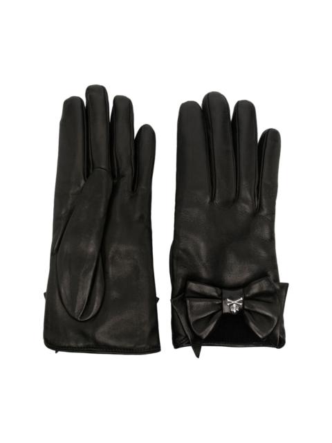 Skull & Bones mid leather gloves