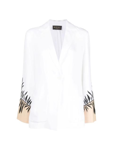 Loro Piana silk-linen botanical jacket