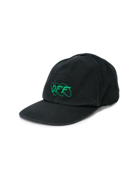 Off-White logo embroidered baseball cap