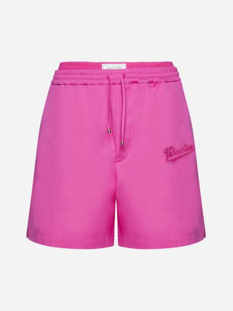 Valentino logo cotton shorts