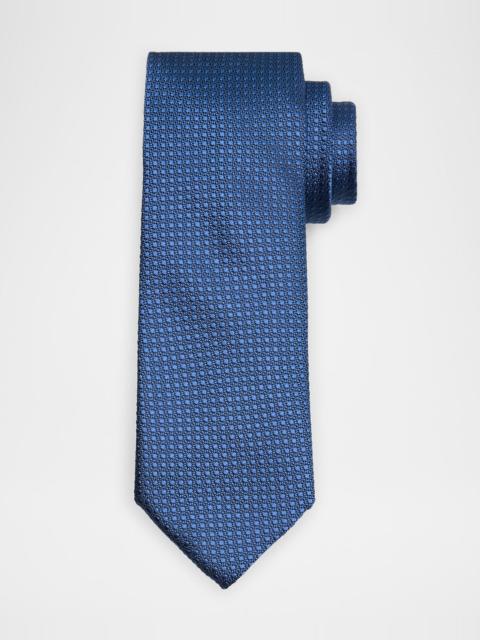 Canali Men's Textured Dot Silk Tie